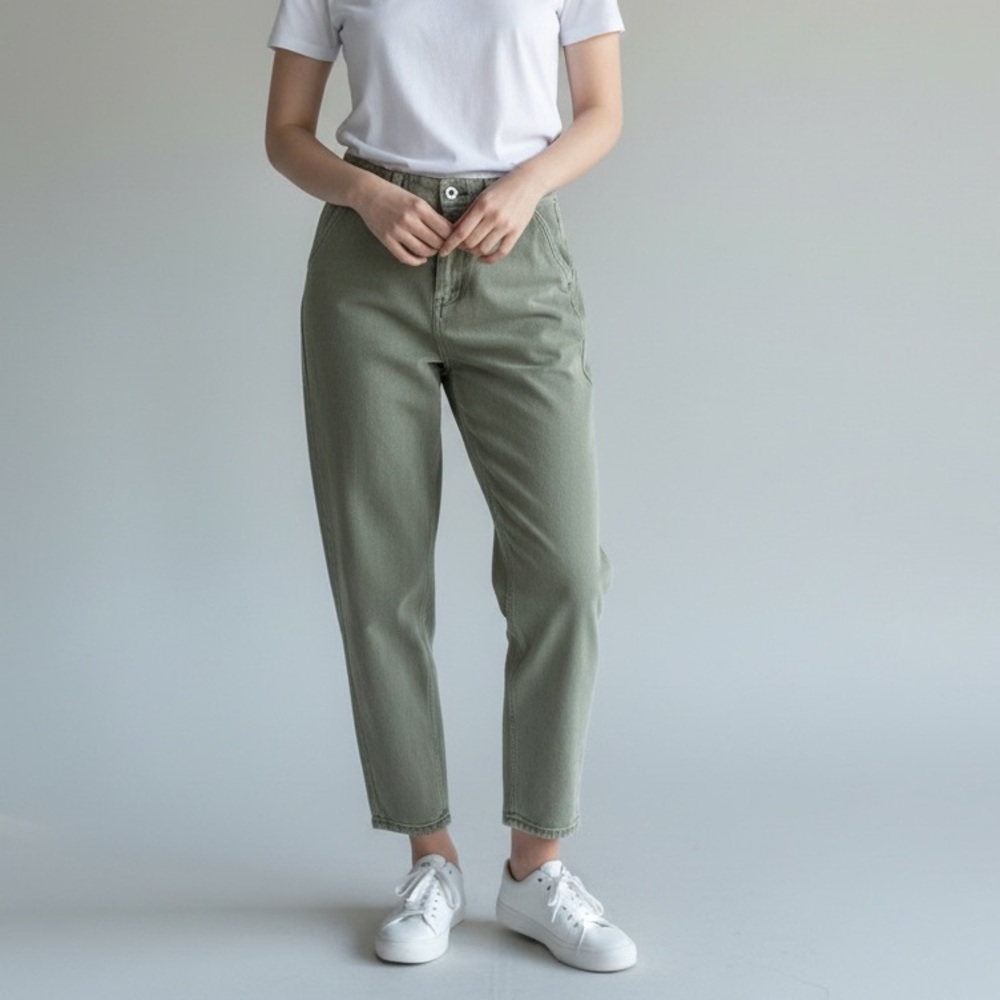 twik Green Denin Casual Pants